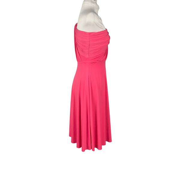 ANN TAYLOR Dress One Shoulder Cocktail Event HOCO sz 4 NWT NEW Pink Elegant - Picture 6 of 12